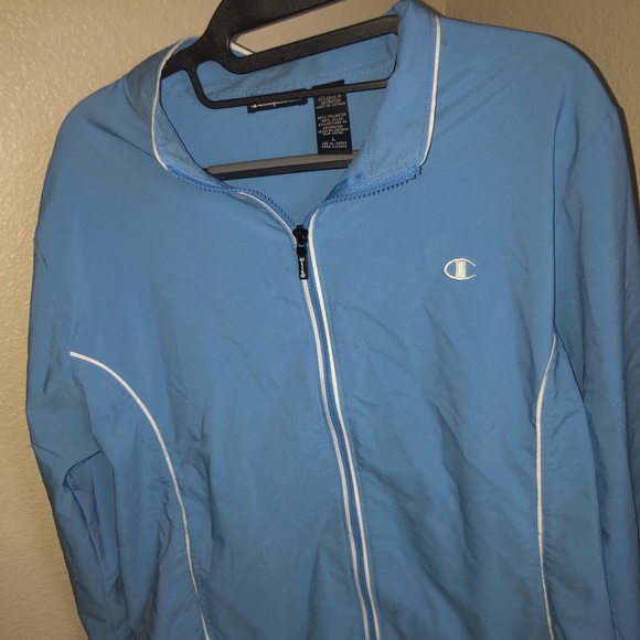 baby blue champion jacket
